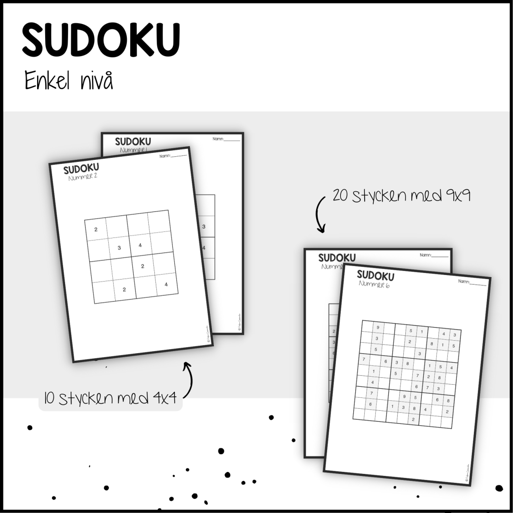 SUDOKU: enklare nivå