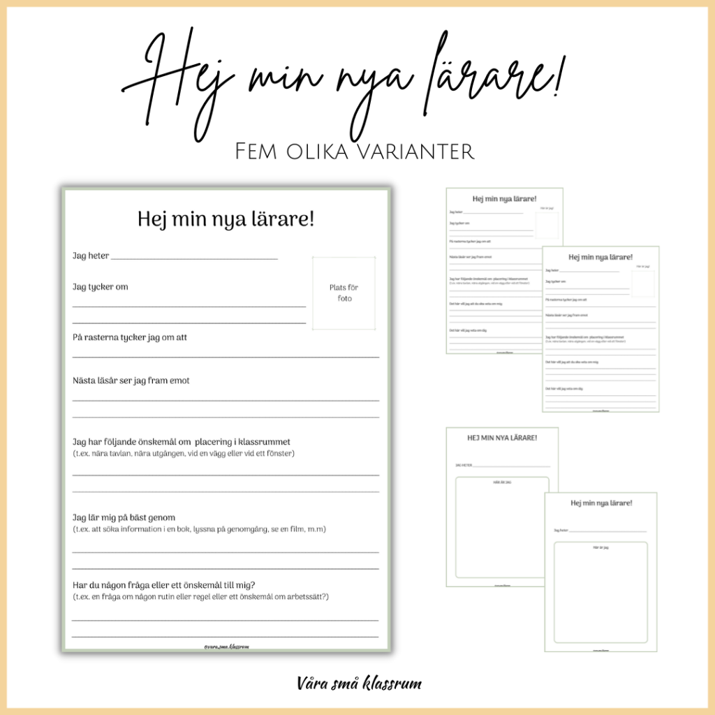 Hej min nya lärare!