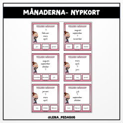 Månaderna - nypkort