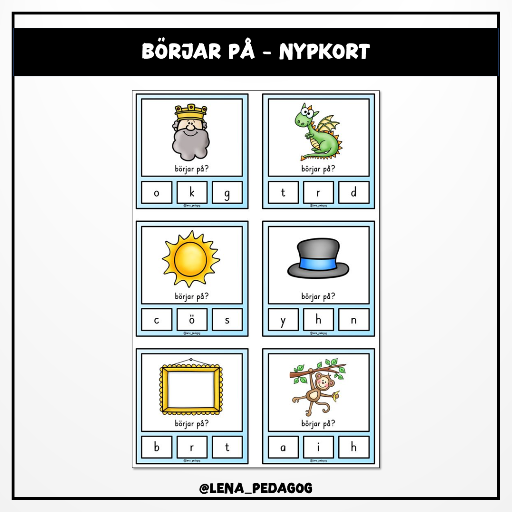 Börjar på – nypkort