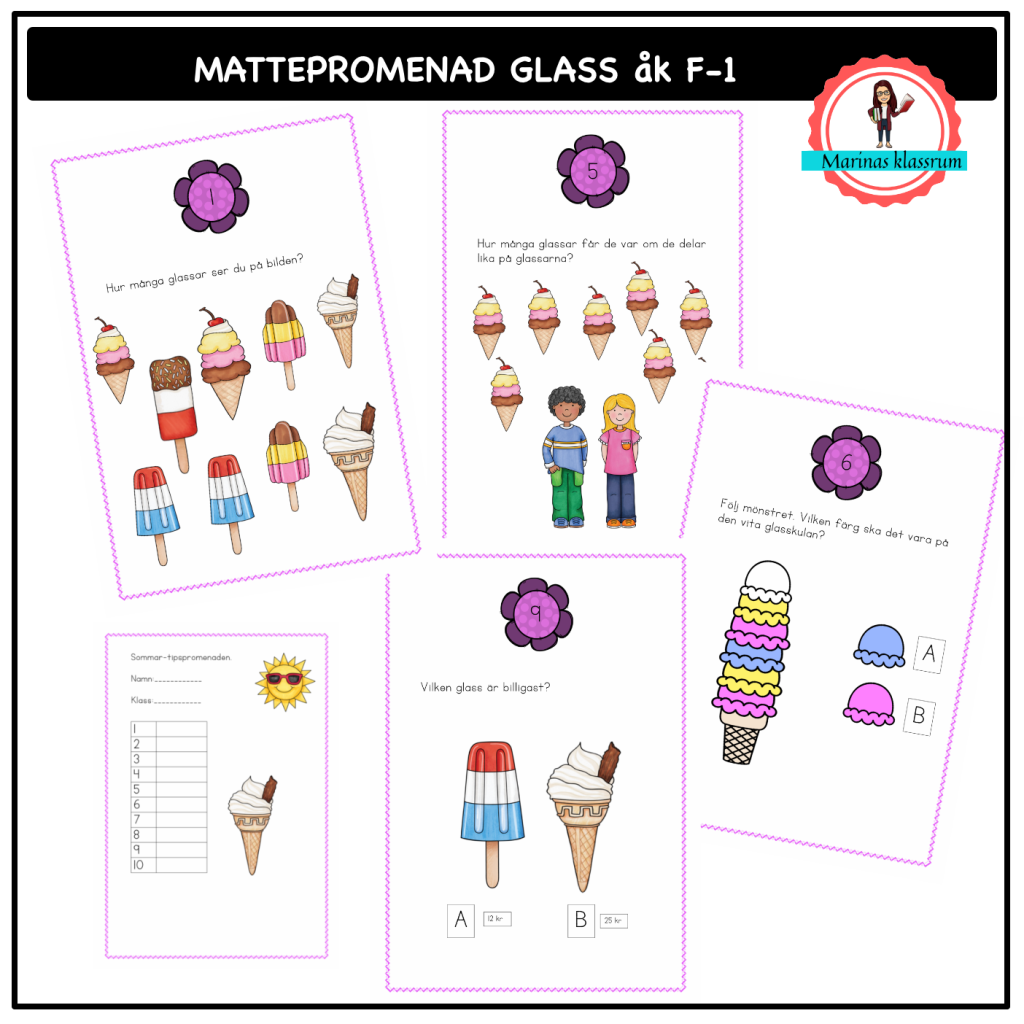 Matte-tipspromenad glass F-1