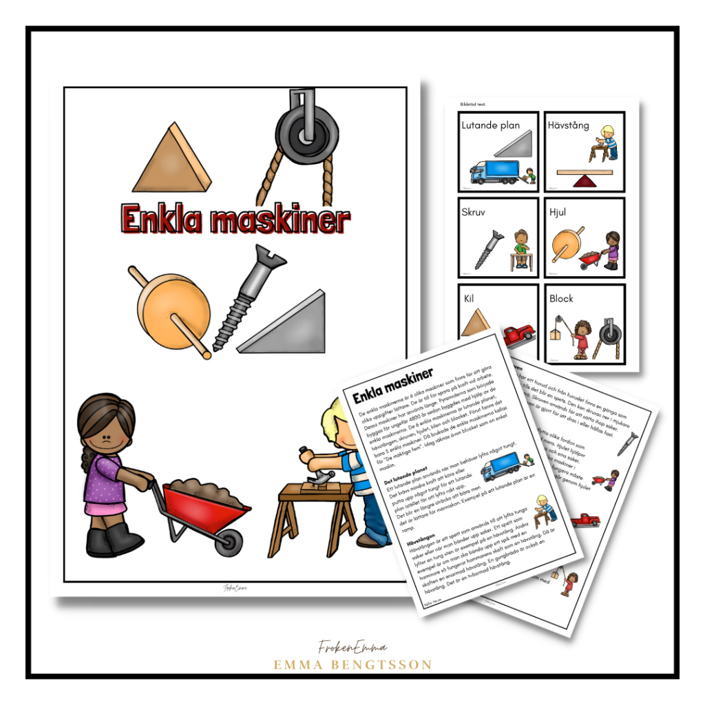 Enkla maskiner arbetsuppgifter och uppdrag