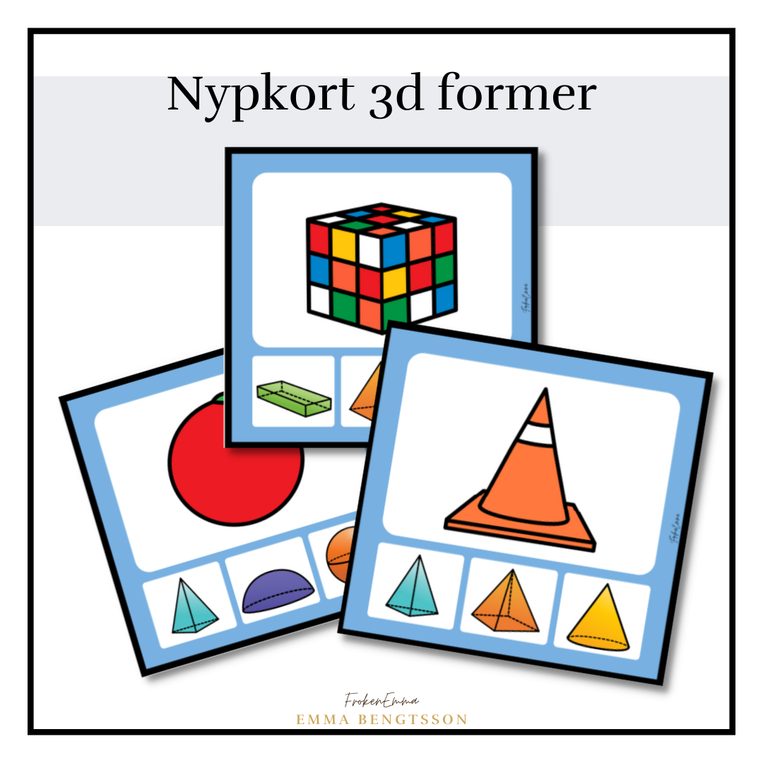 Geometriska former nypkort 3d