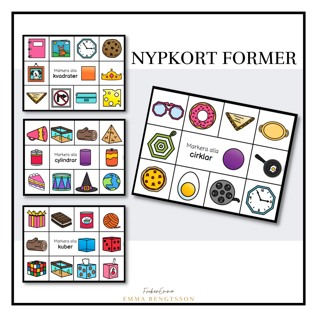 Geometriska former nypkort 2d och 3d