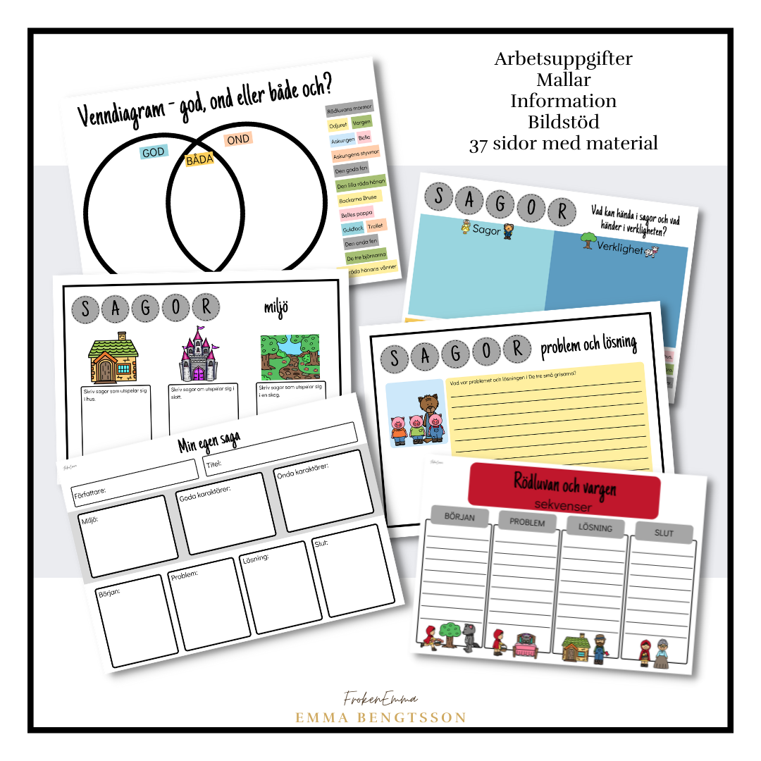 Sagoberättelsers delar och innehåll