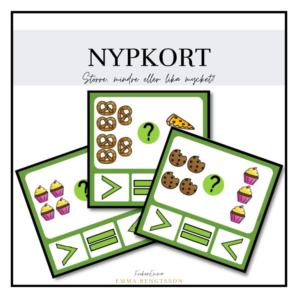 Nypkort – större, mindre eller lika 1-10