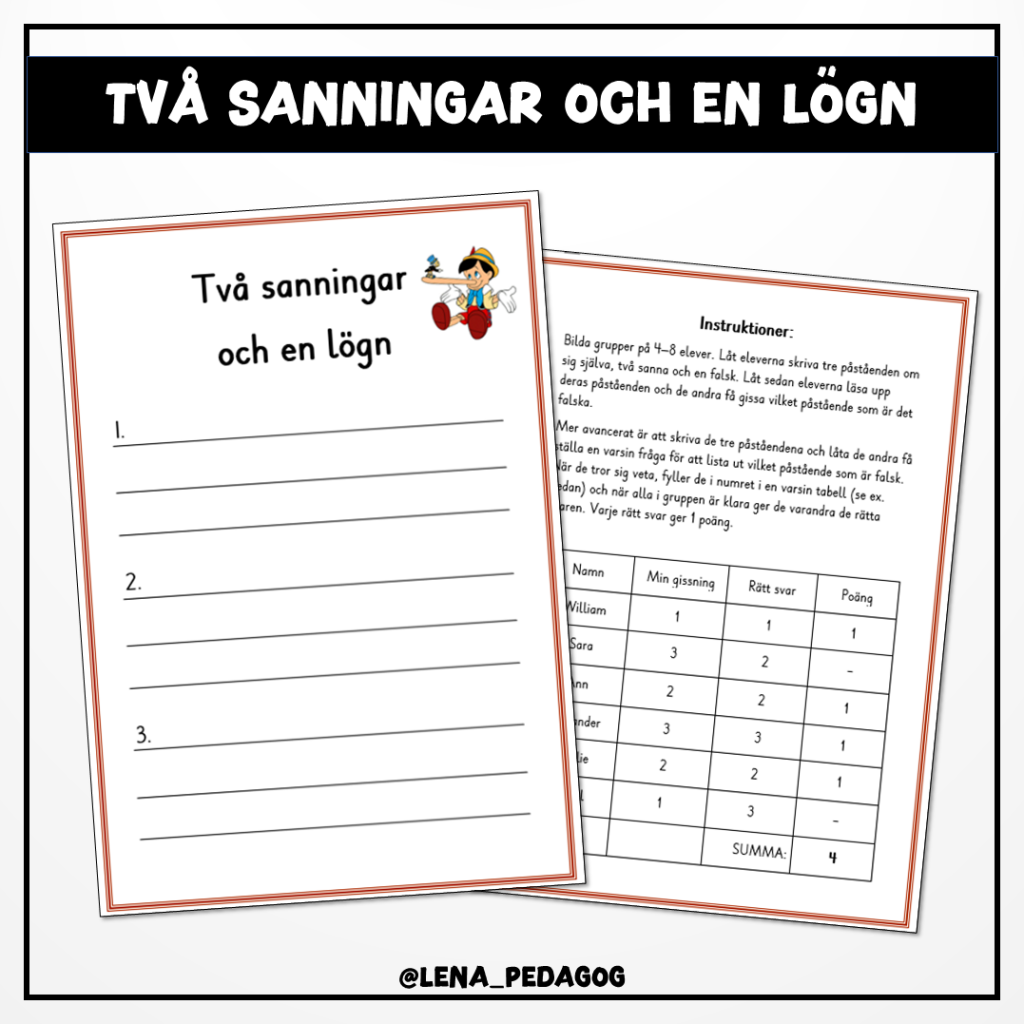 Två sanningar och en lögn