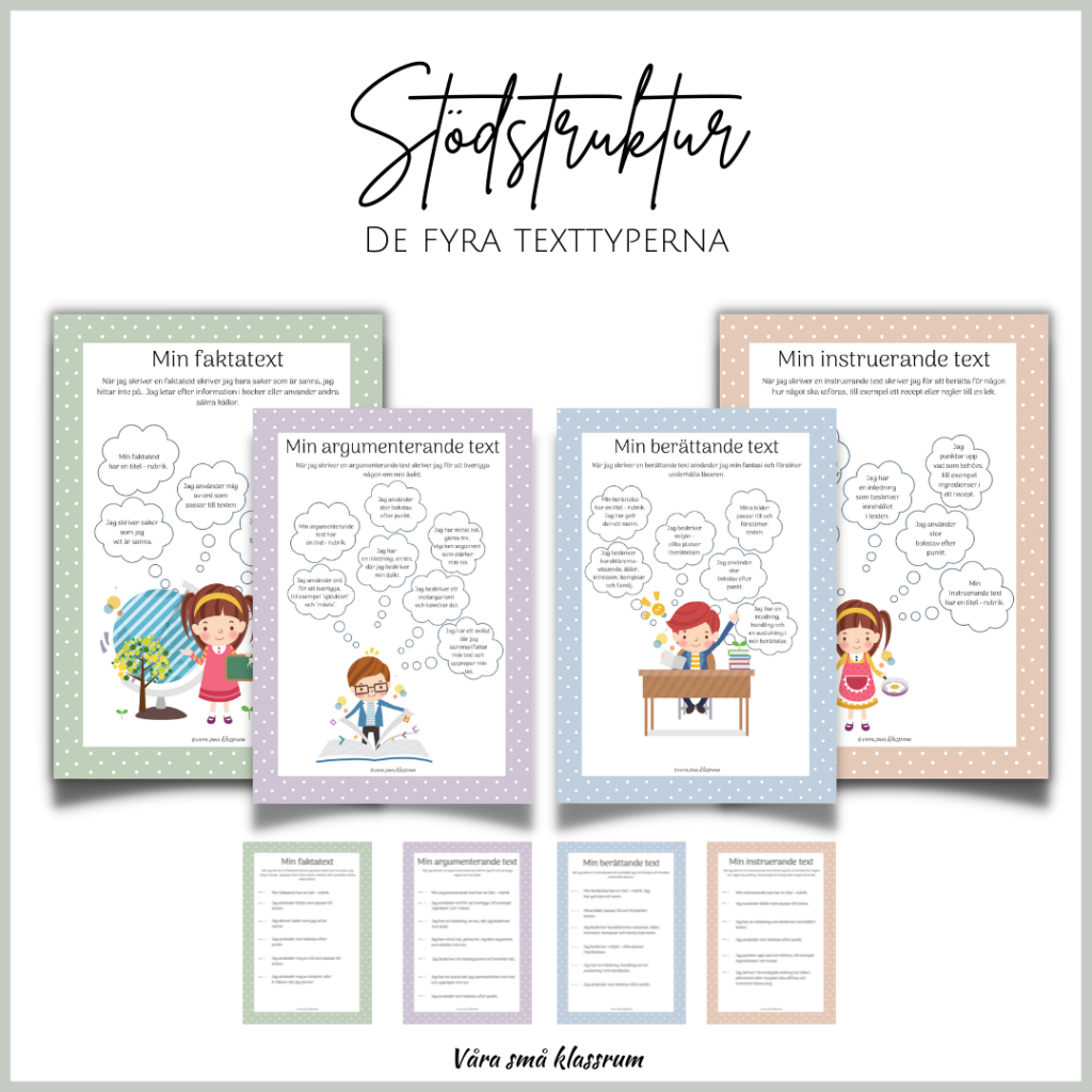 Stödstrukturer – fyra texttyper