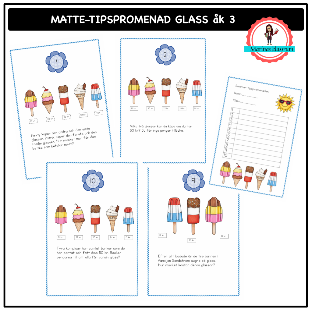 Matte-tipspromenad glass åk 3