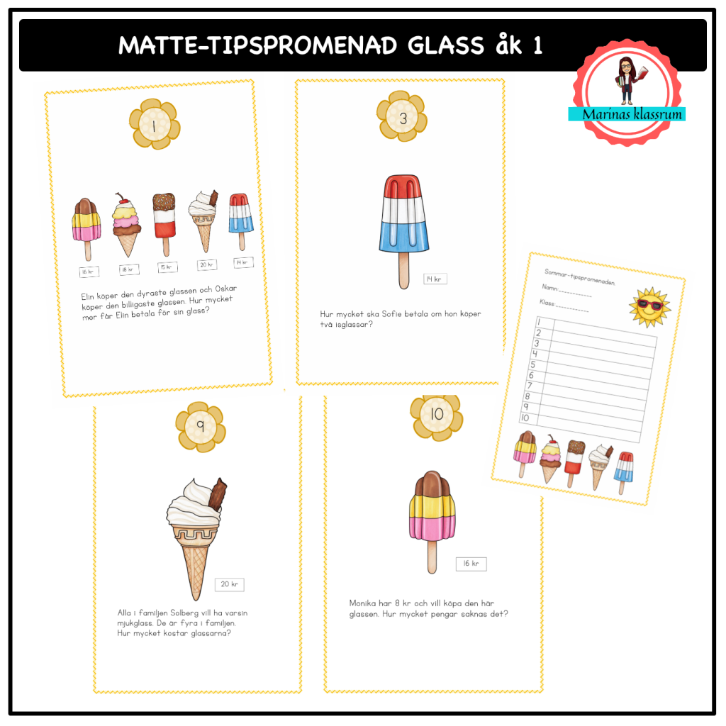 Matte-tipspromenad glass åk 1