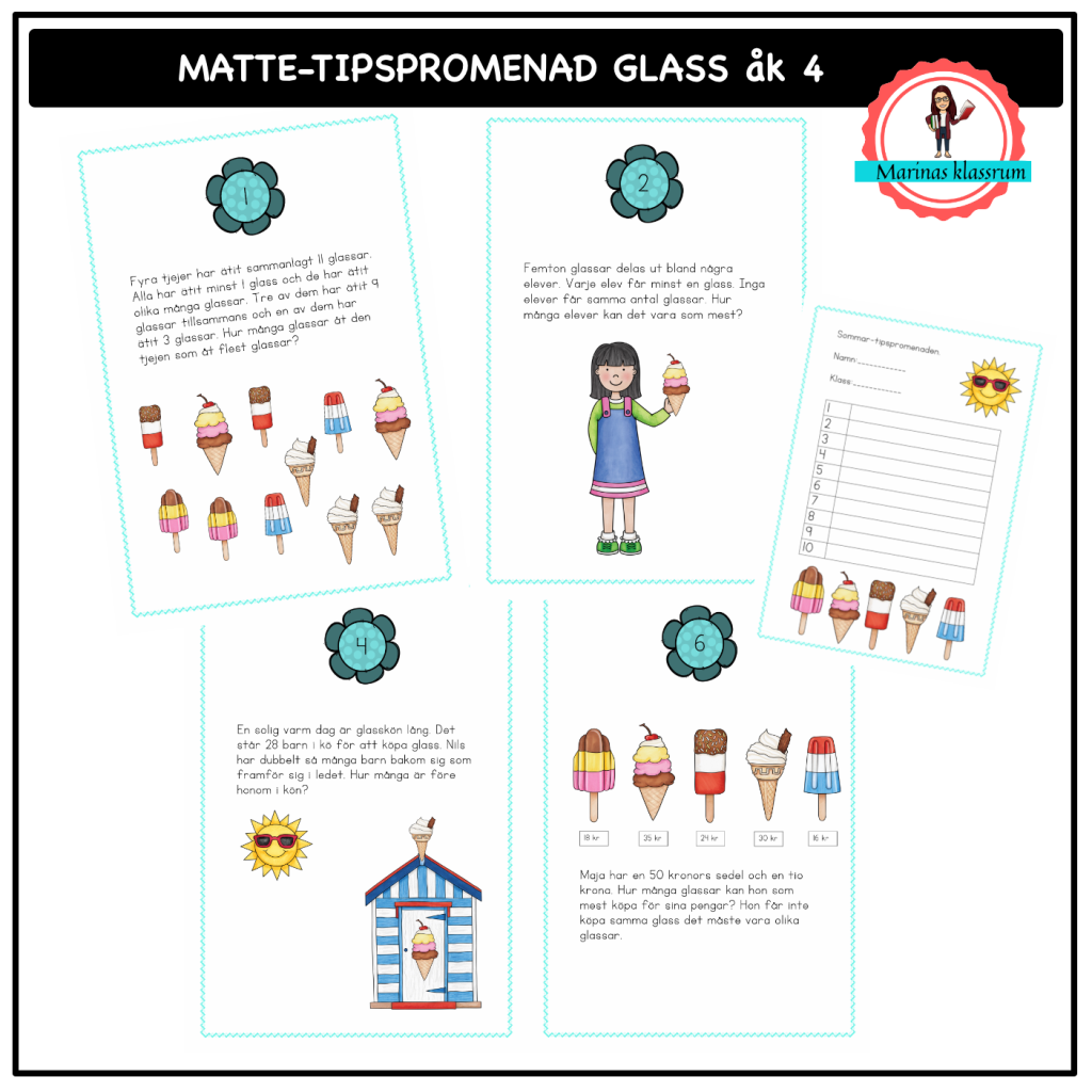 Matte-tipspromenad glass åk 4