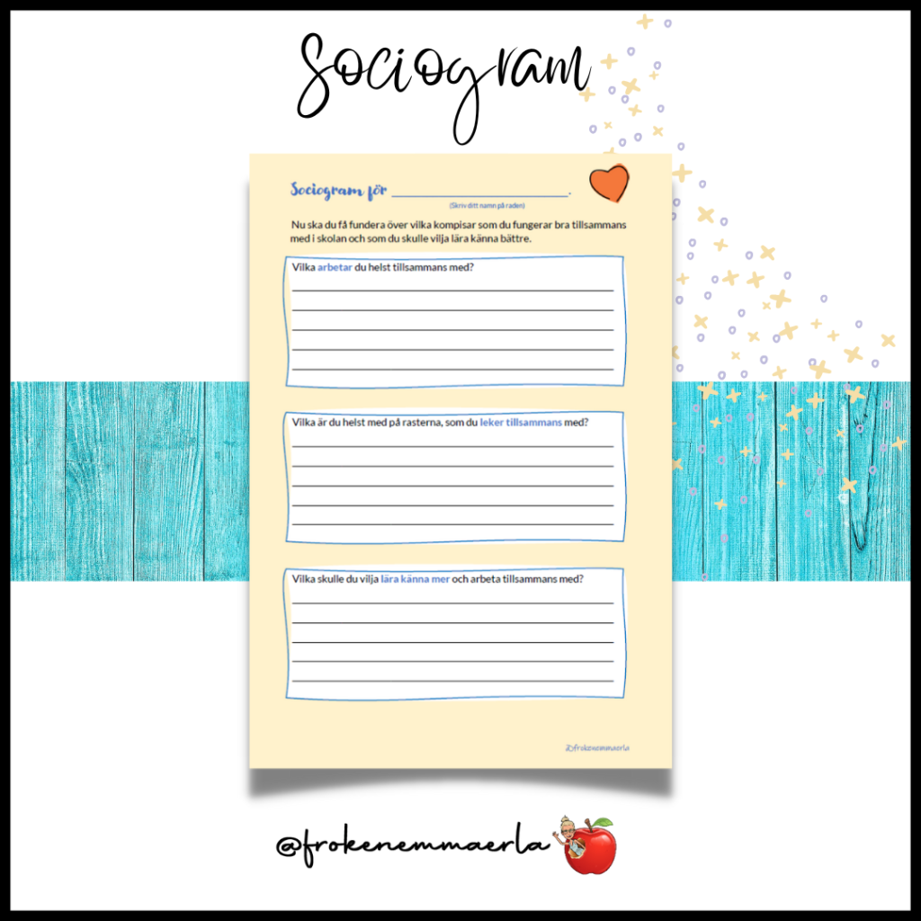 TERMINSSTART (Sociogram, PMI på varje ämne, brev till mig själv, pussel om mig)