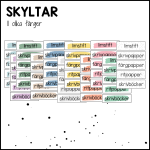Skyltar till material: 11 olika färger - bild 1