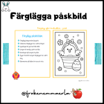 PÅSK – FÄRGLÄGGA EFTER INSTRUKTION - bild 2