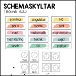 PASTELL paket: Schema + klockor - bild 1