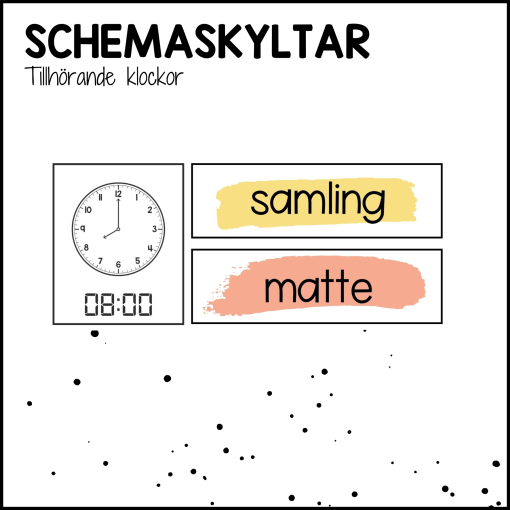 PASTELL paket: Schema + klockor