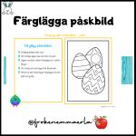 PÅSK – FÄRGLÄGGA EFTER INSTRUKTION - bild 1