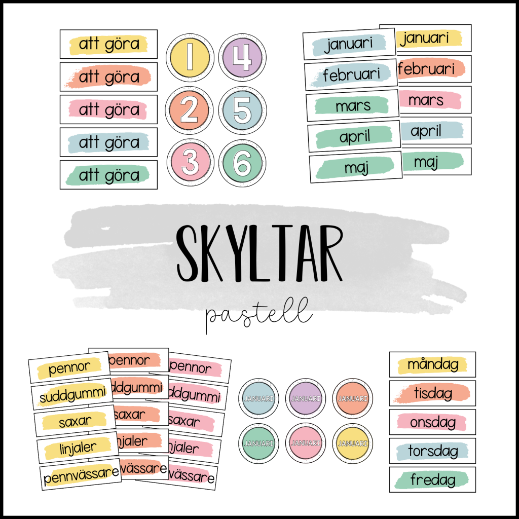 PASTELL: skyltar (uppdaterad)