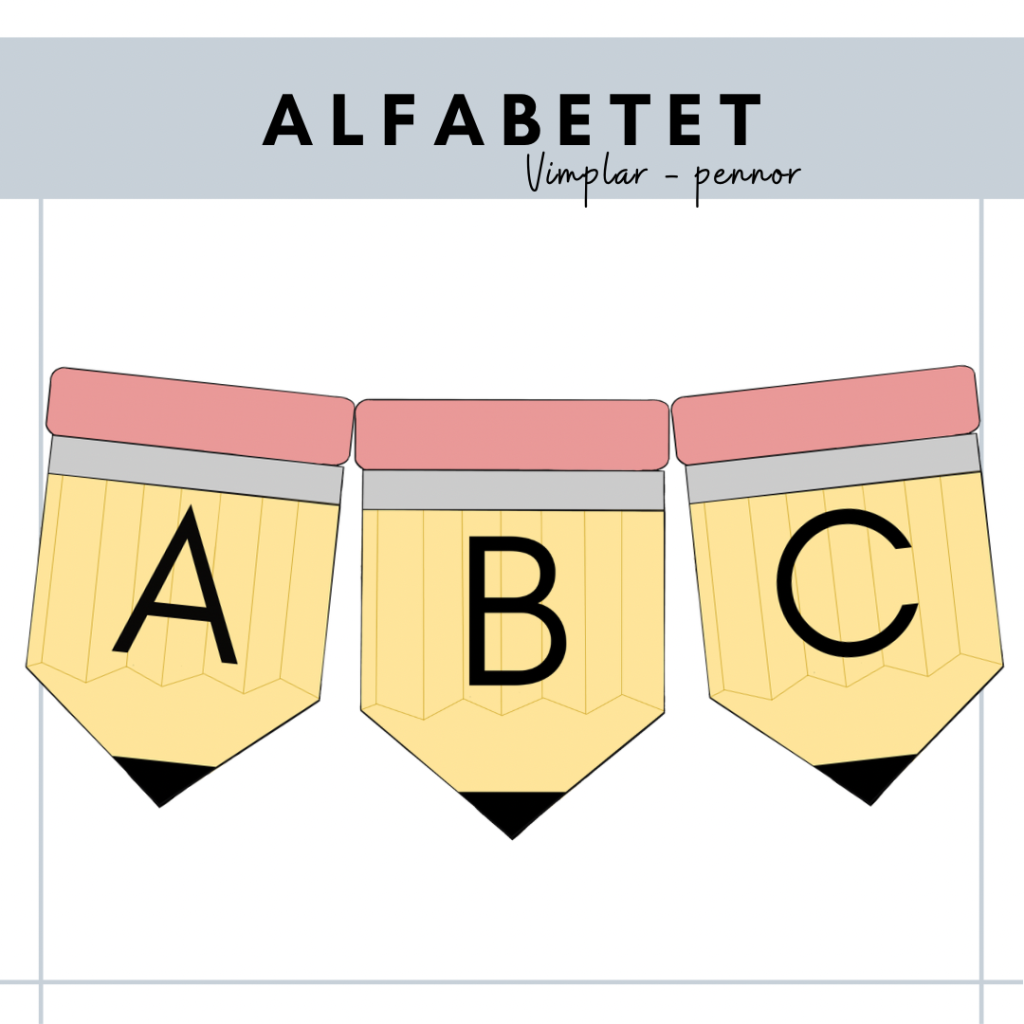 Vimplar – alfabetet