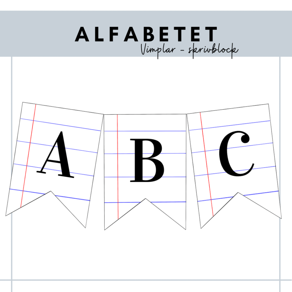 Vimplar – Alfabetet