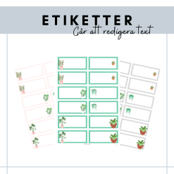 Redigerbara namnetiketter