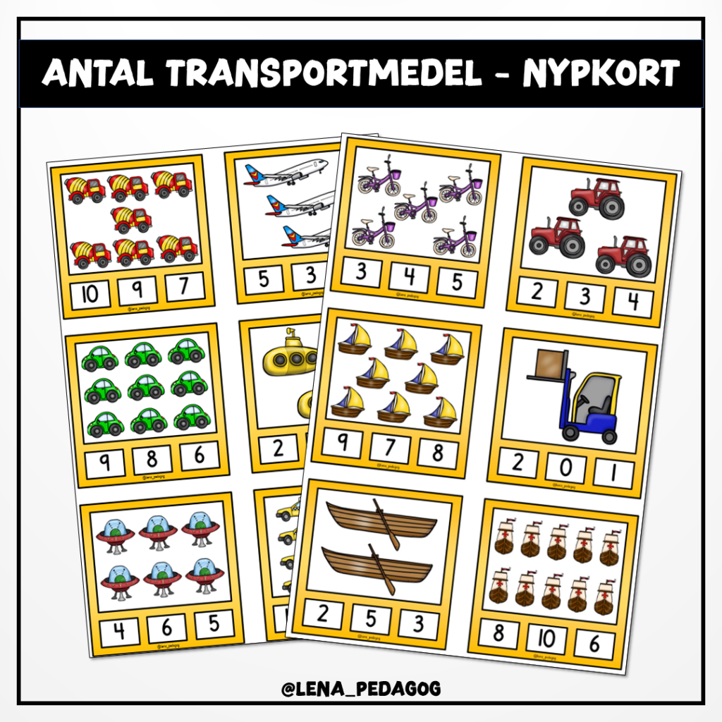 Antal transportmedel – nypkort