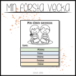 Min första skolvecka (flippbok) - bild 1