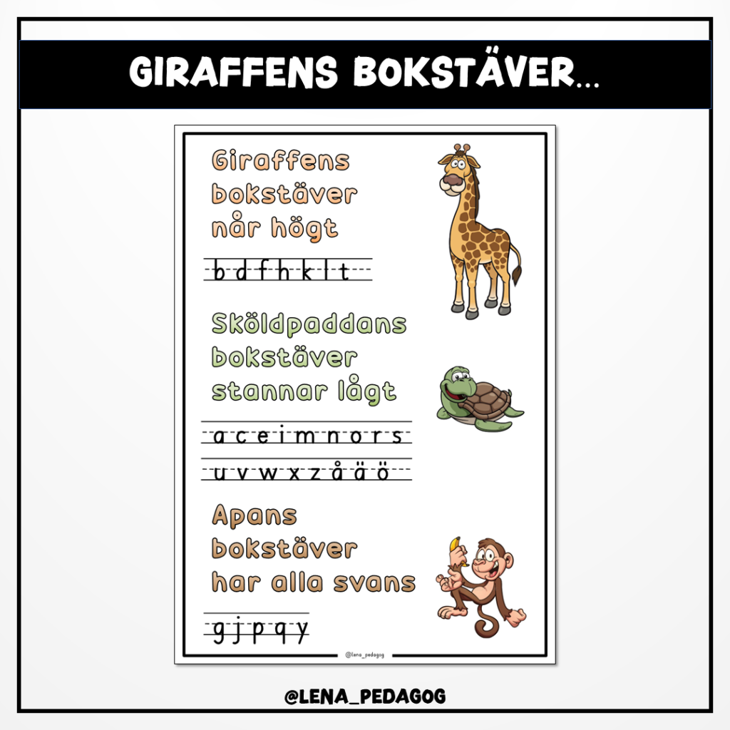 Giraffens bokstäver…