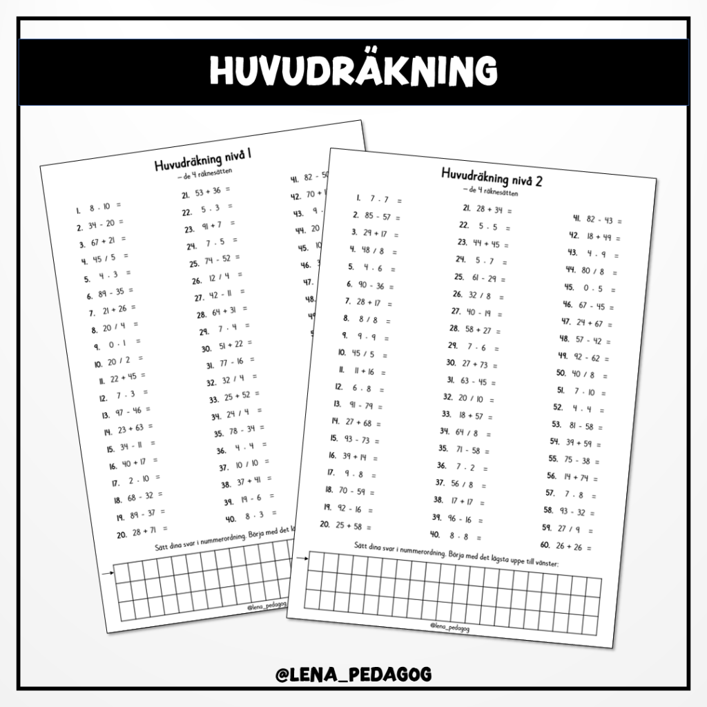Huvudräkning