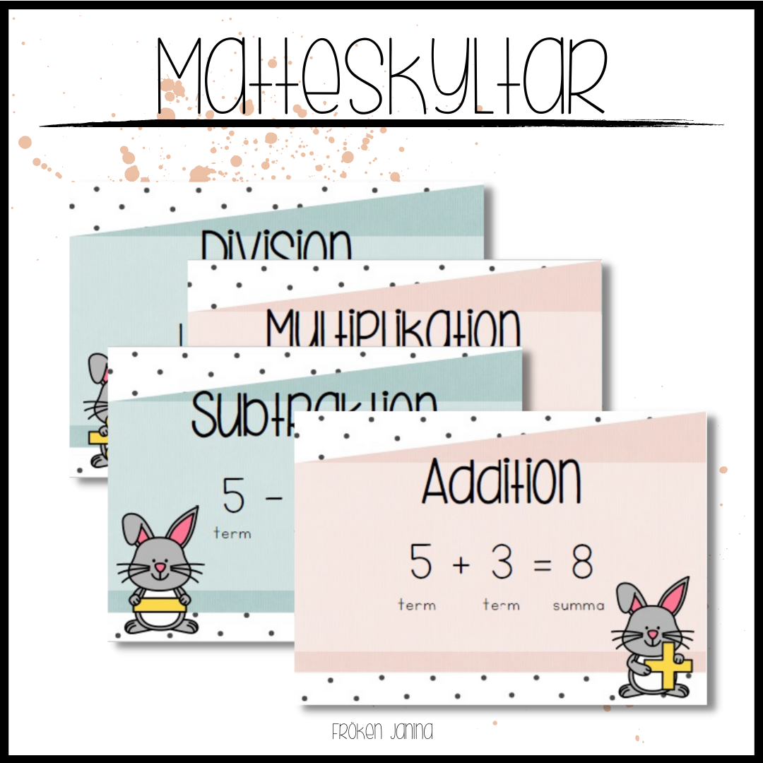 Matteskyltar (rainbow)