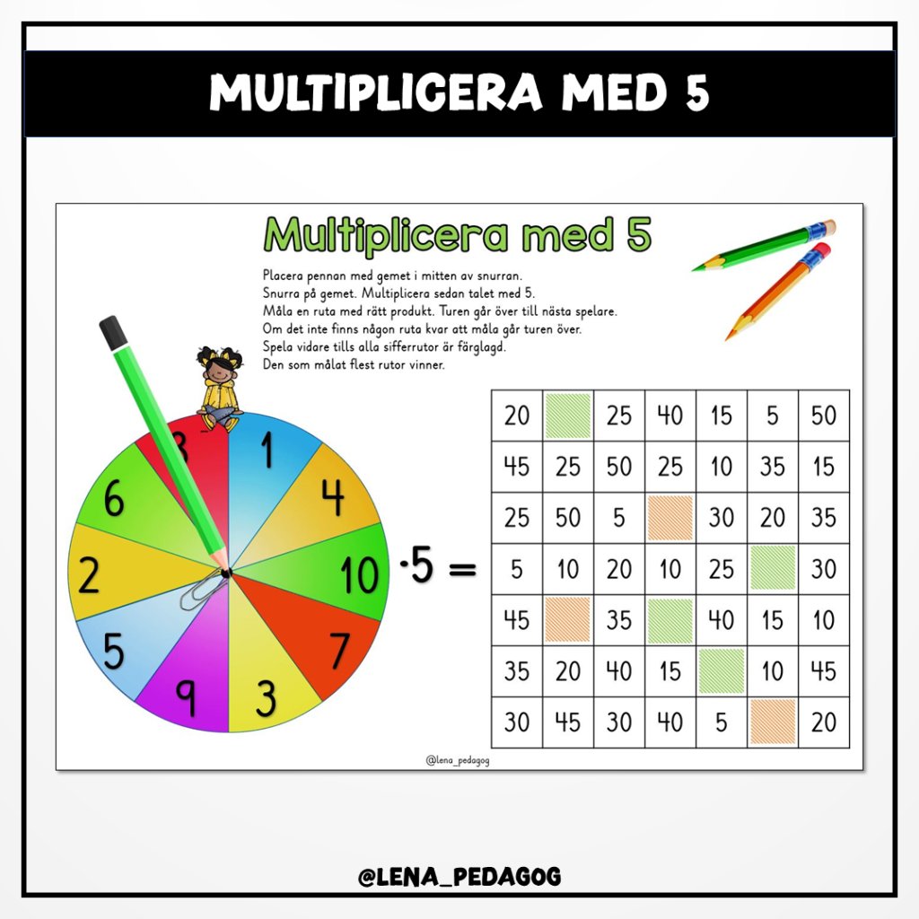 Multiplicera med 5