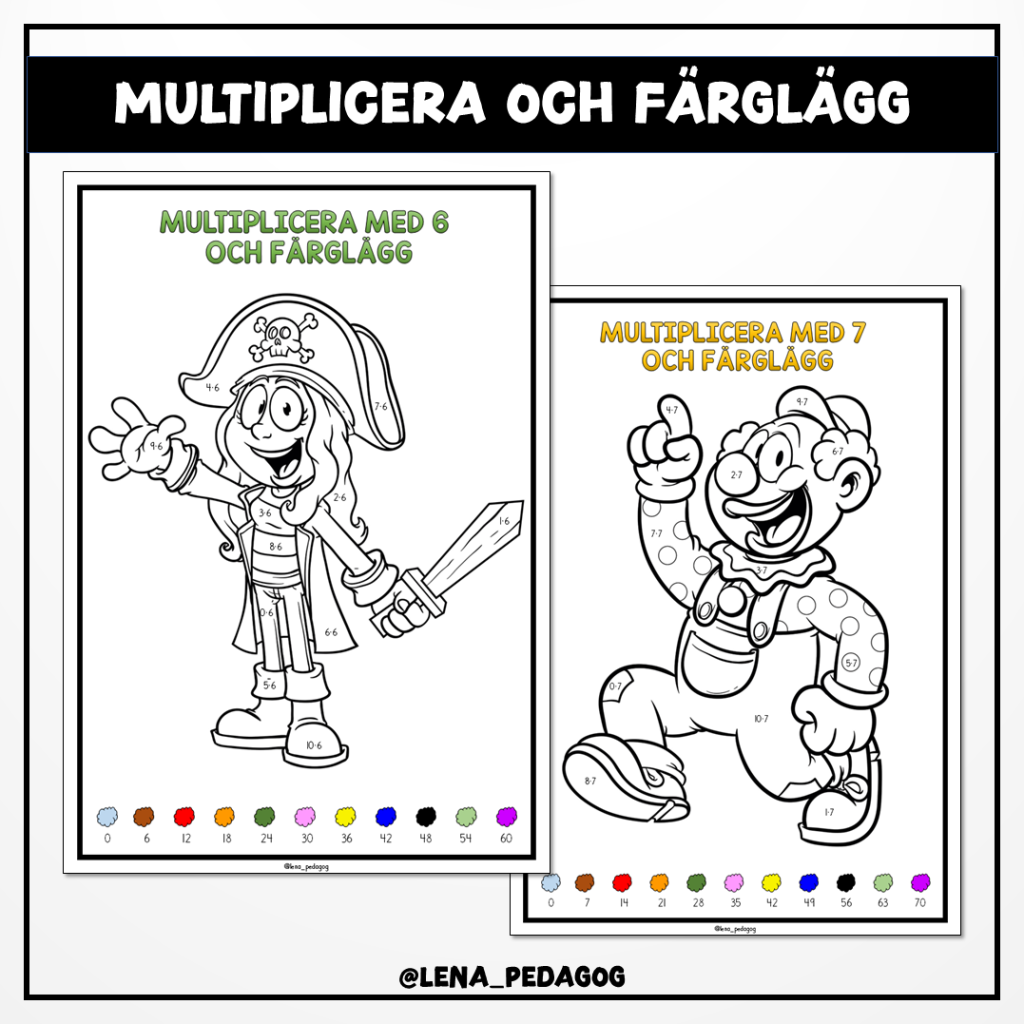 Multiplicera och färglägg