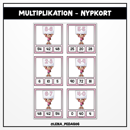 Multiplikation - nypkort