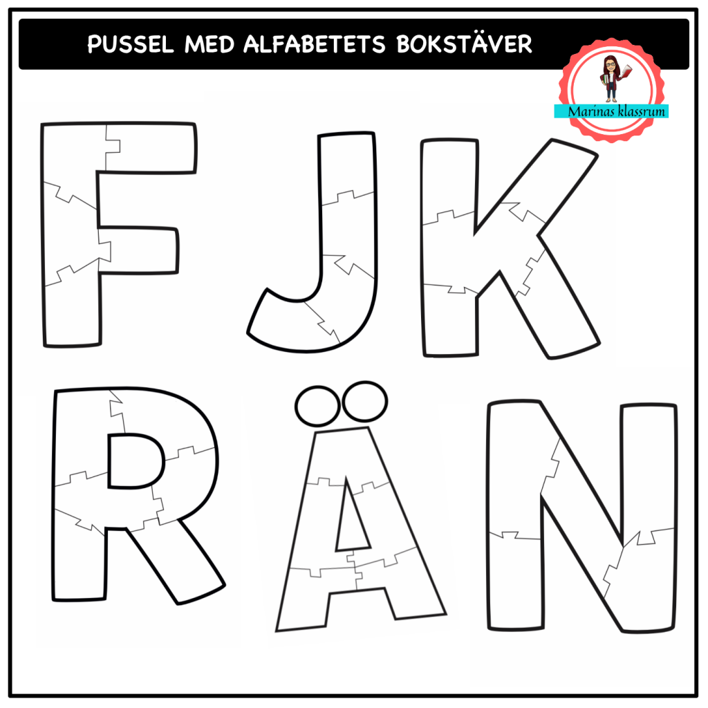 Alfabetspussel utan bilder