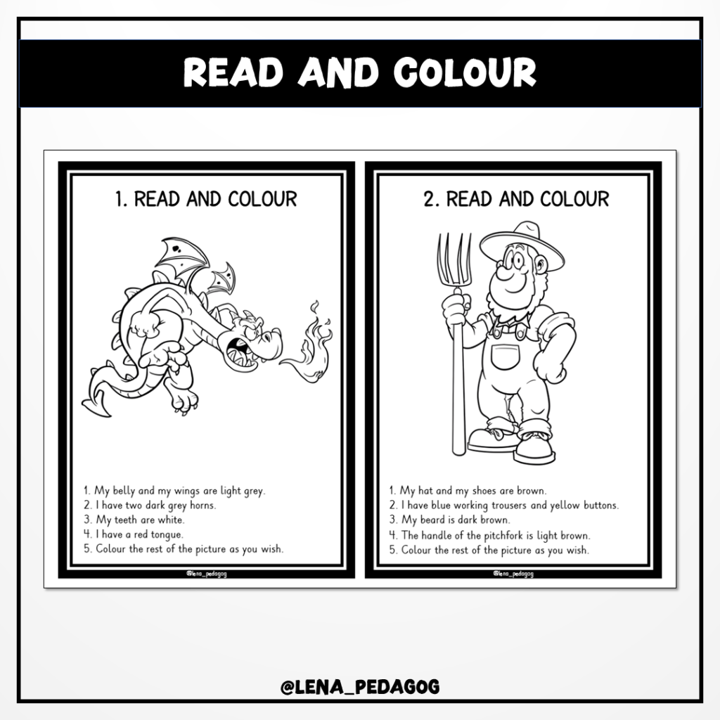 Read and colour