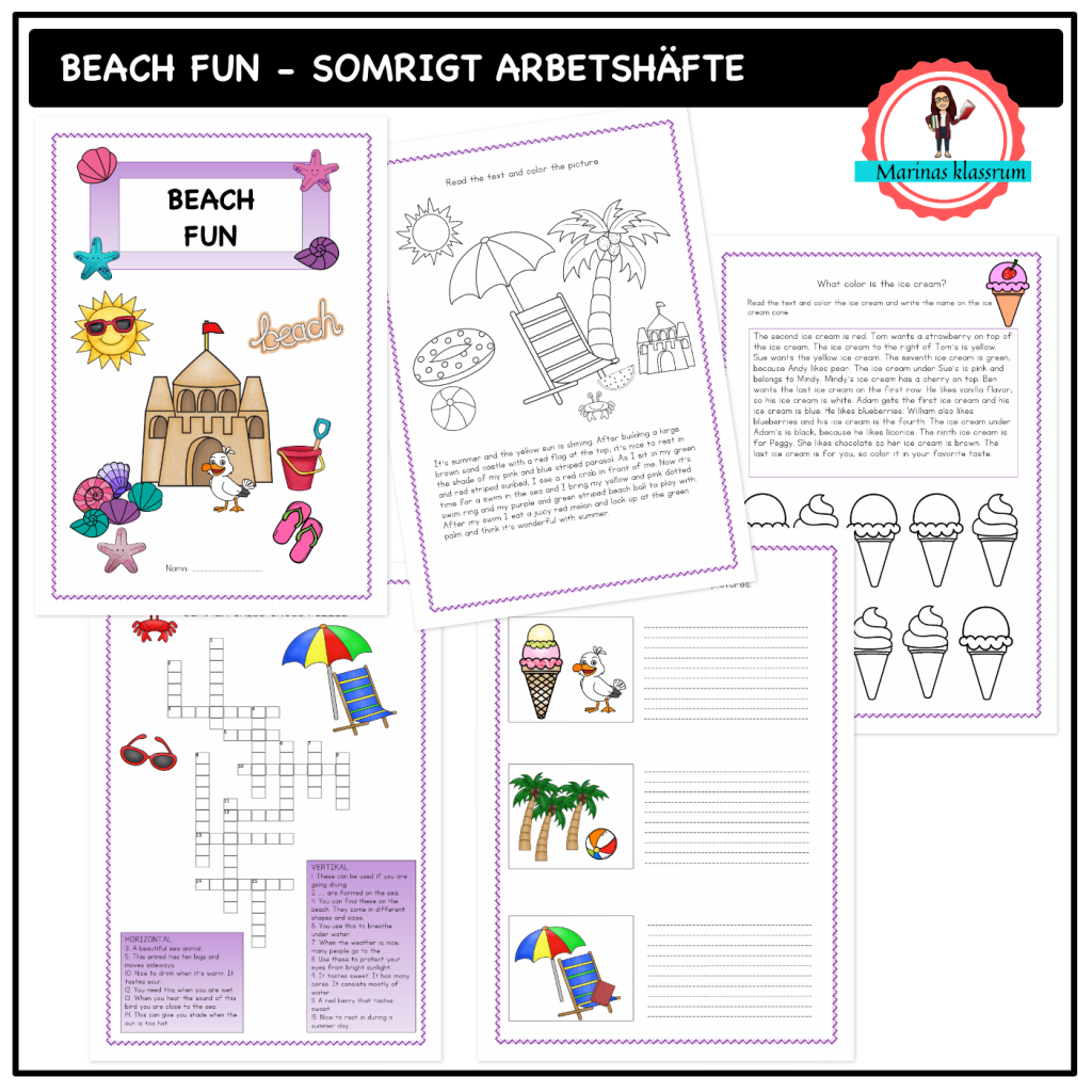 Beach fun – somrigt arbetshäfte