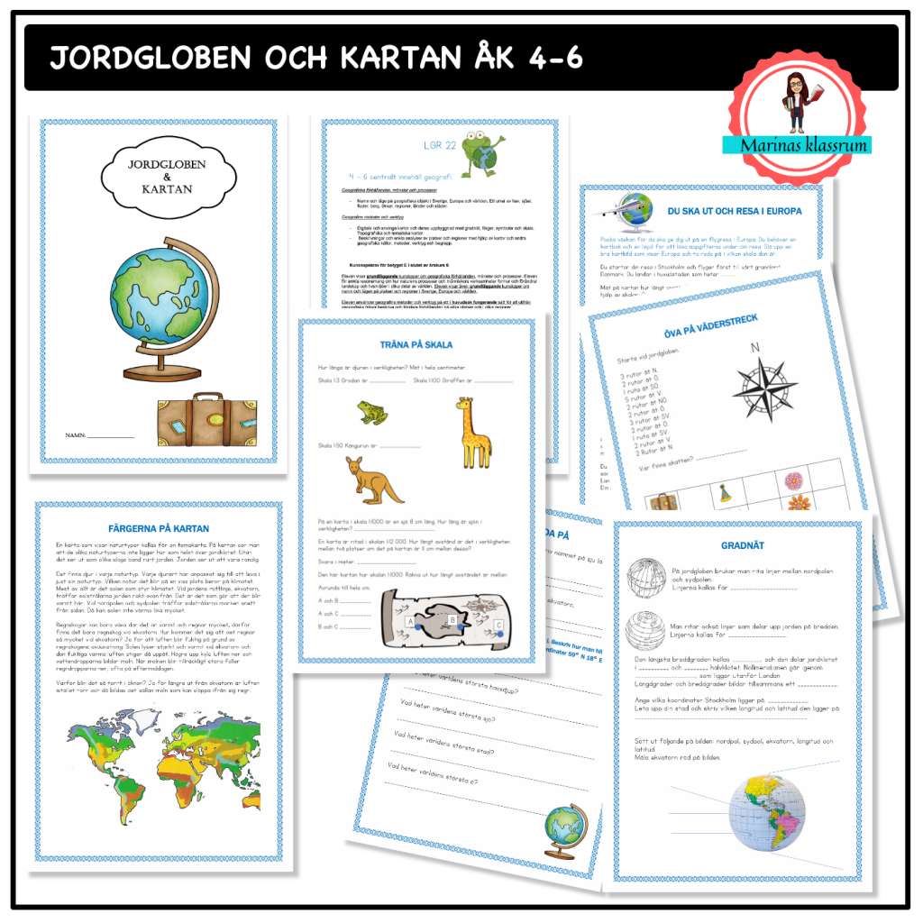 Jordgloben och kartan åk 4-6