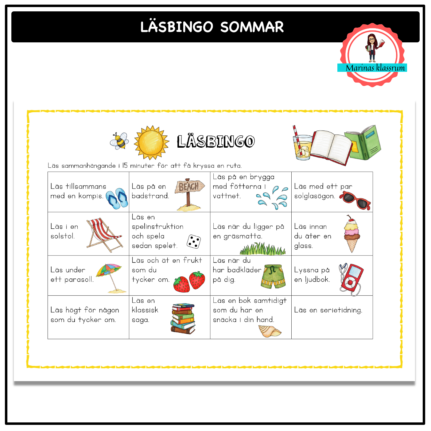 Läsbingo sommar