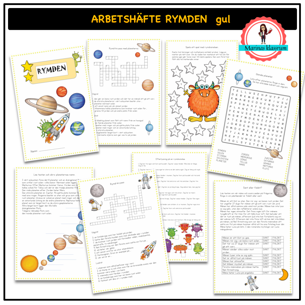 Rymdhäfte – gul