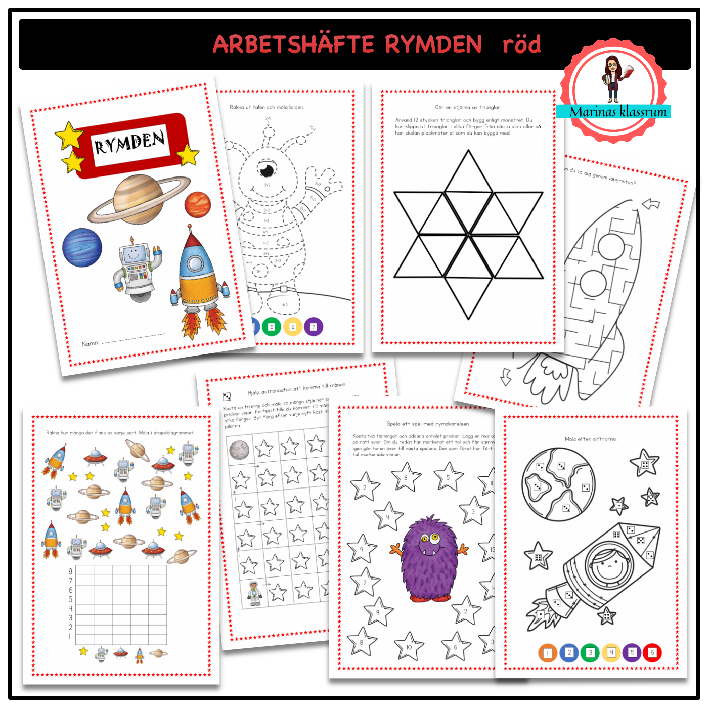 Rymdhäfte - röd