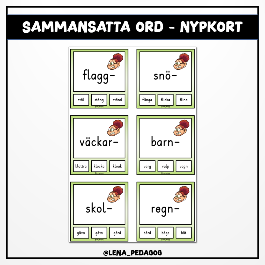 Sammansatta ord – nypkort