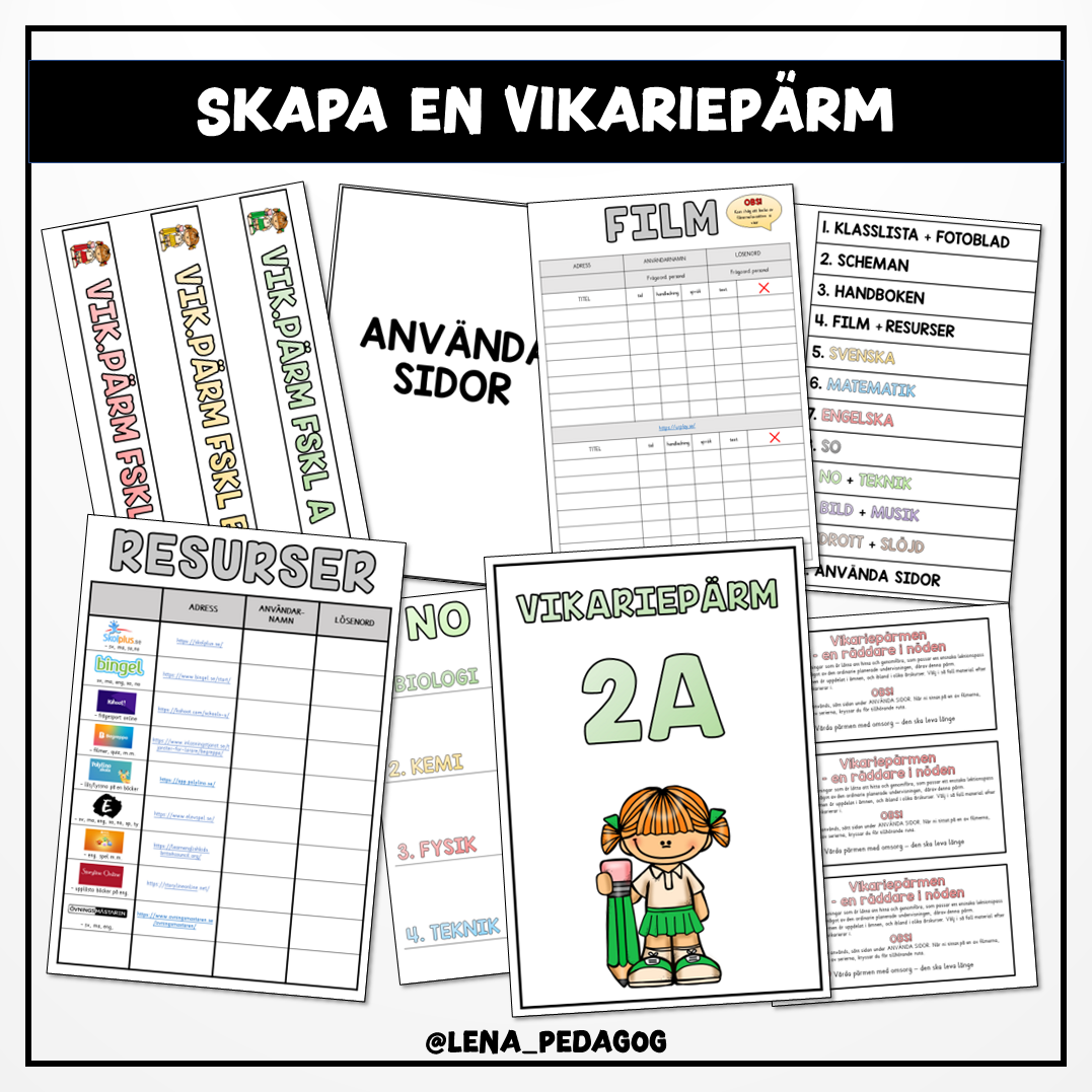 Skapa en vikariepärm