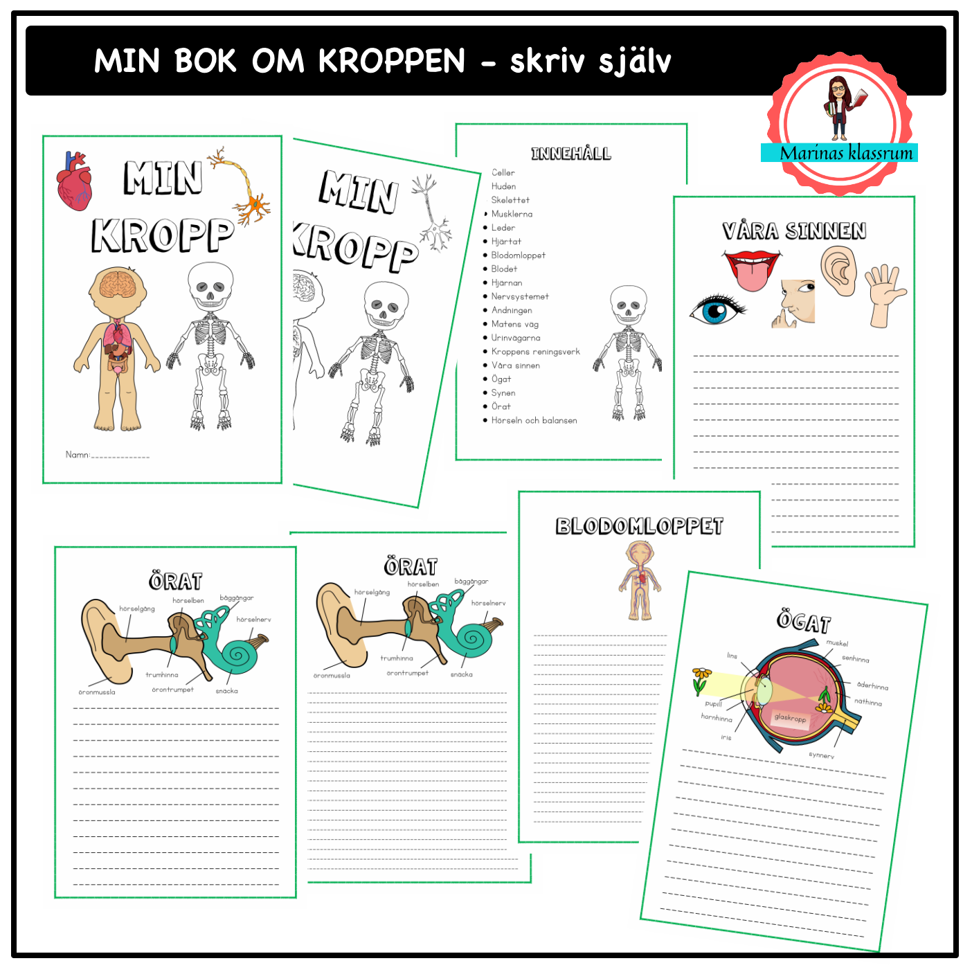 Min bok om kroppen - skriv själv