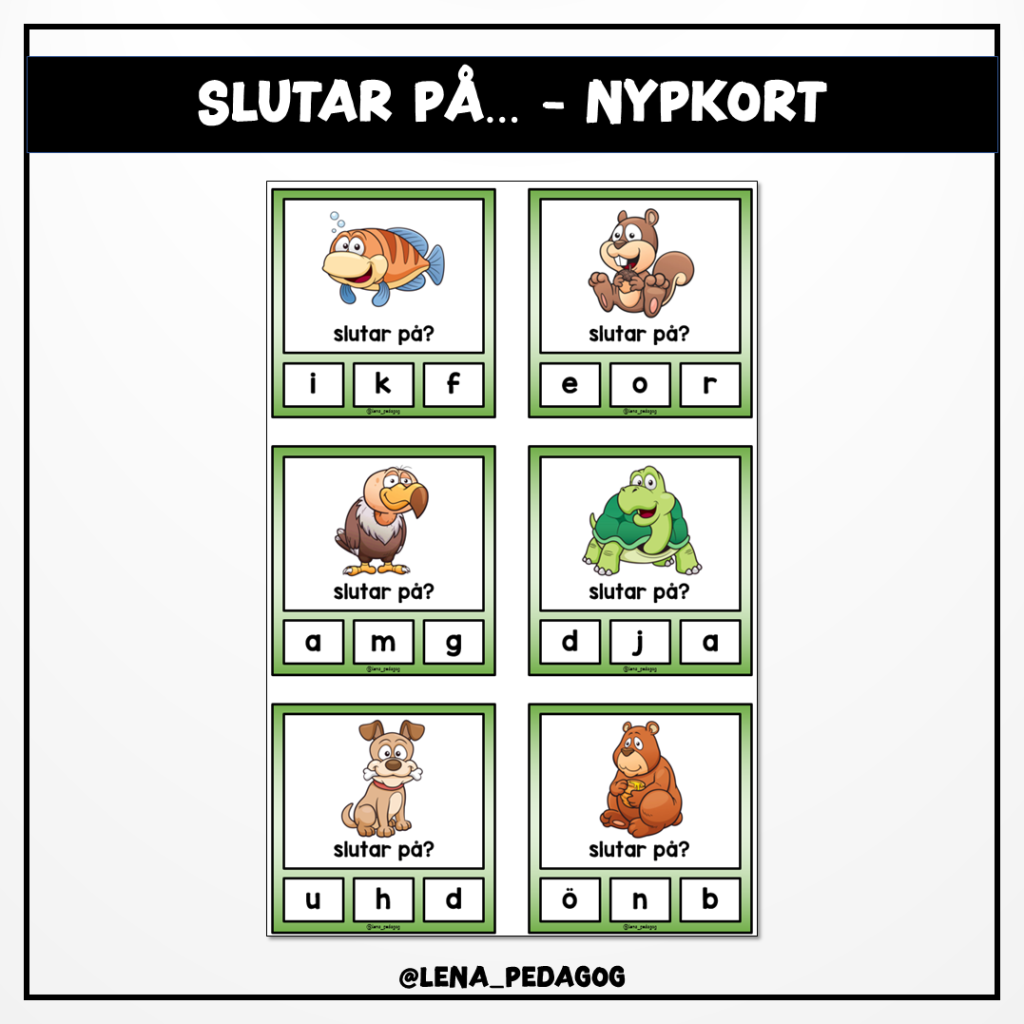 Slutar på… – nypkort