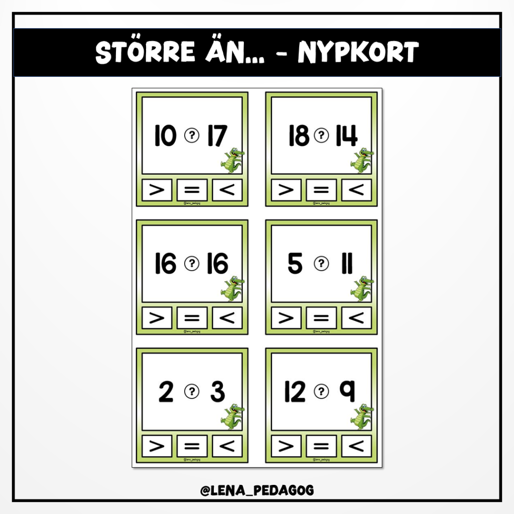 Större än… – nypkort