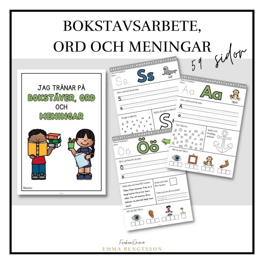 Bokstavsarbete, ord och meningar