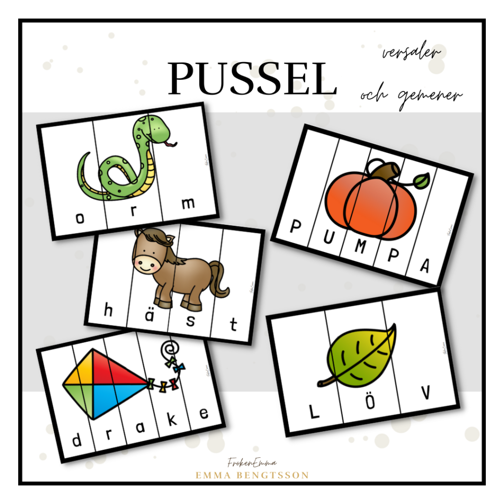 Pussel – ord med 3-5 bokstäver