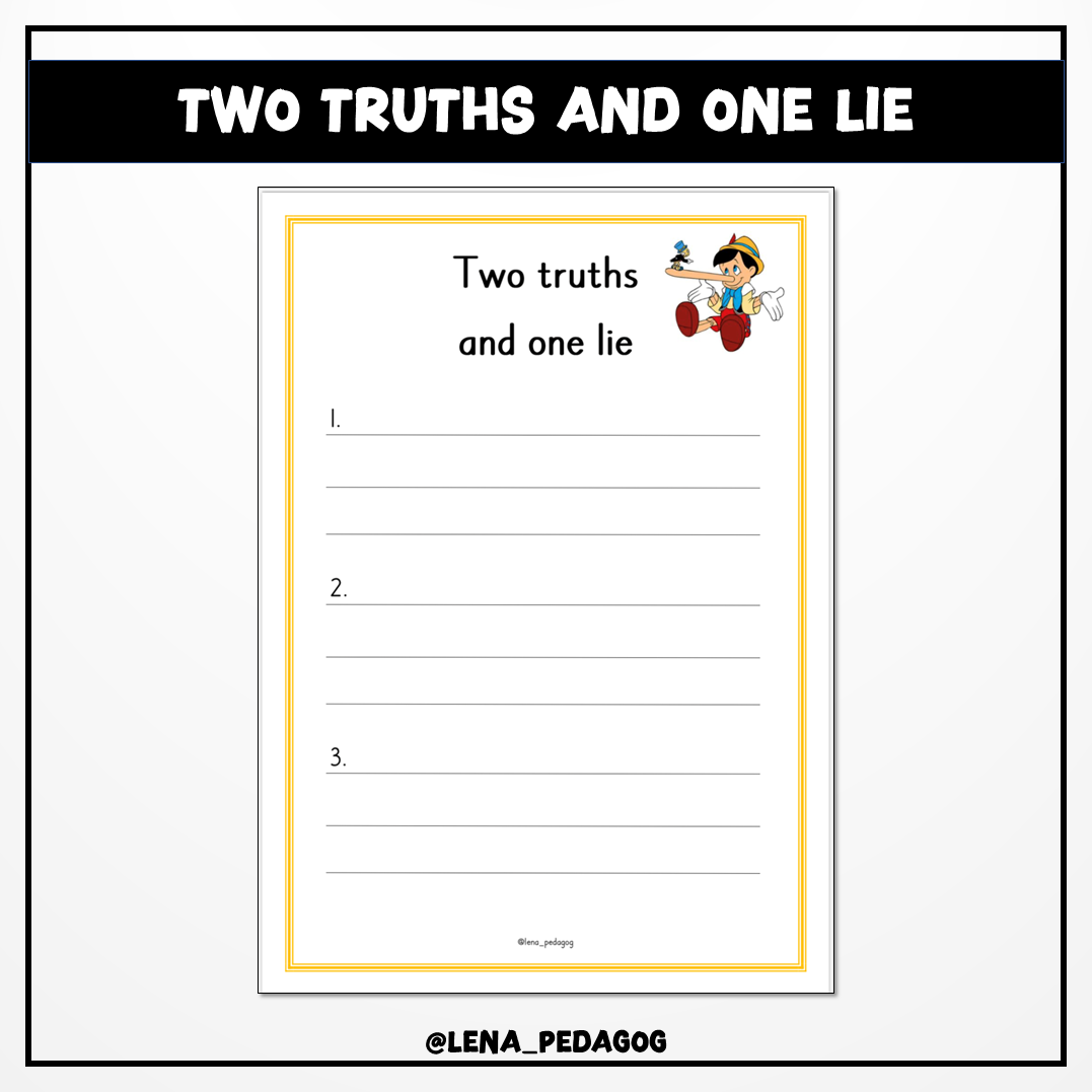 Two truths and one lie