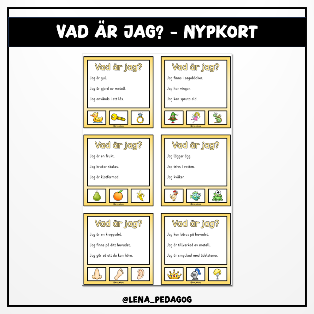 Vad är jag? – nypkort