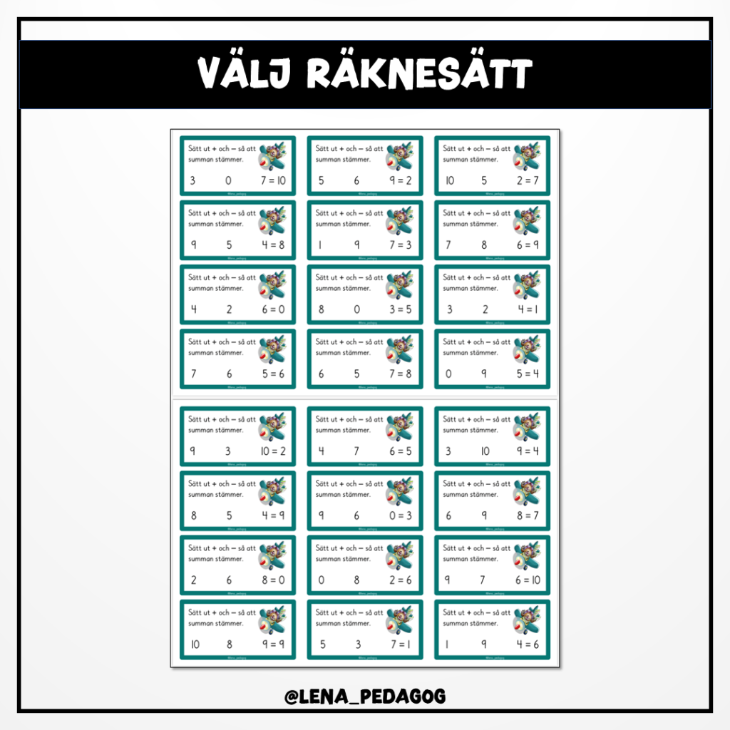 Välj räknesätt